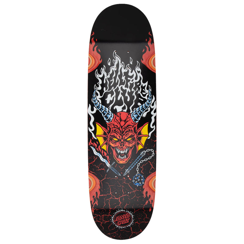 Santa Cruz x Stranger Things Hellfire Club Flames Skateboard Deck - Glow In The Dark - 9.00