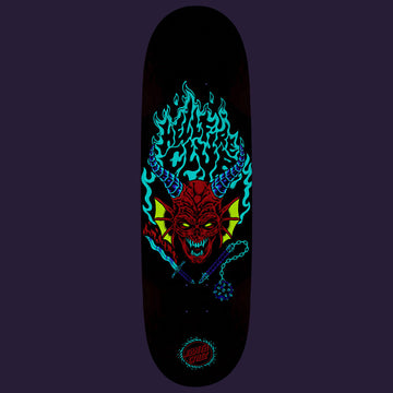 Santa Cruz x Stranger Things Hellfire Club Flames Skateboard Complete - Glow In The Dark - 9.00