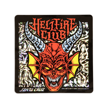 Santa Cruz x Stranger Things Hellfire Club Flames Skateboard Deck - Glow In The Dark - 9.00