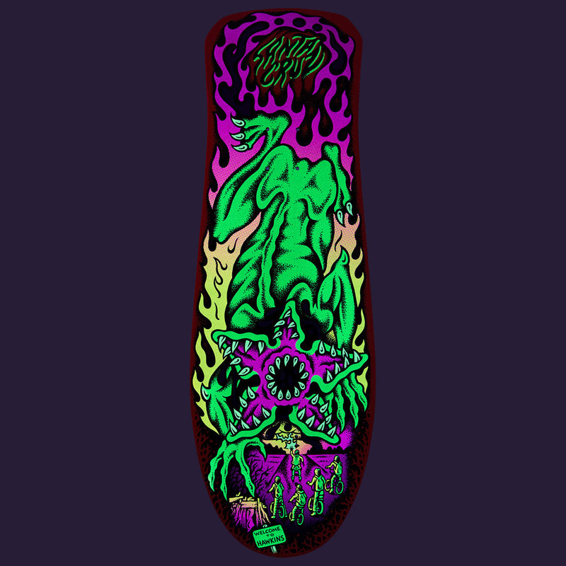 Santa Cruz x Stranger Things Salba Demogorgon Skateboard Deck - Glow In The Dark - 10.30