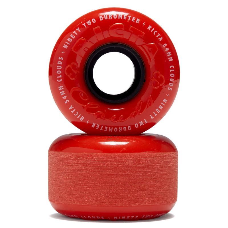 Ricta Clouds 92a Skateboard Wheels - Red/Orange - 54mm