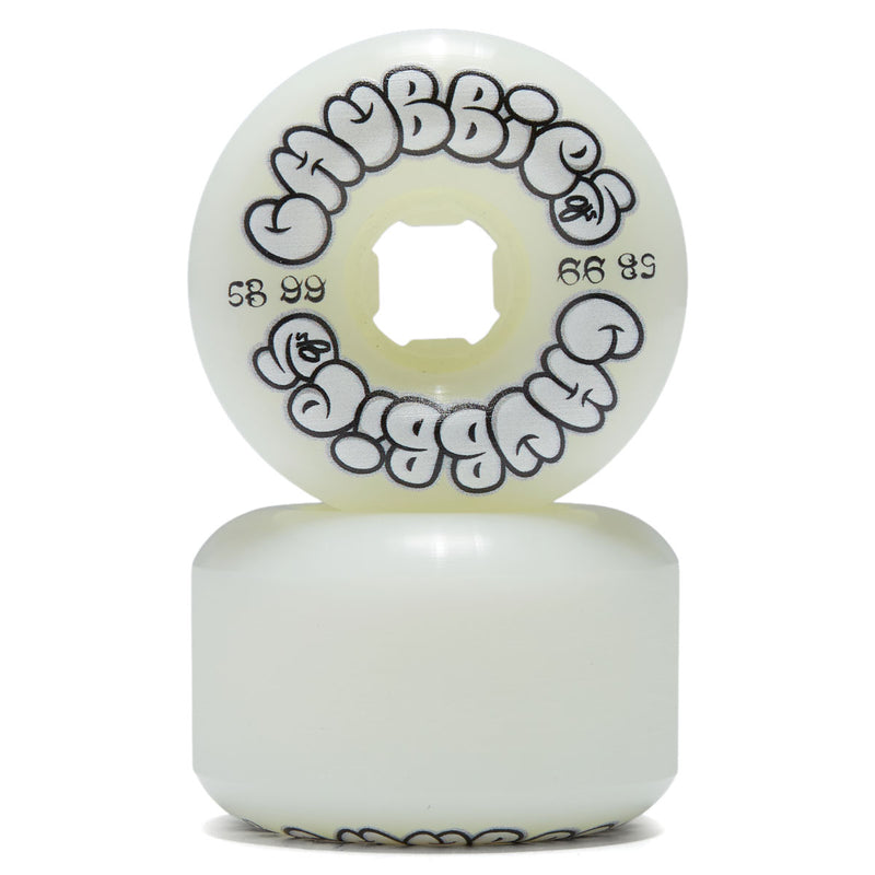 OJ Throw Ups Chubbies 99a Skateboard Wheels - White - 58mm