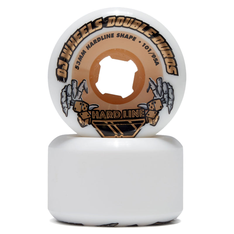 OJ Double Duro Hardline 101a/95a Skateboard Wheels - Gum - 53mm