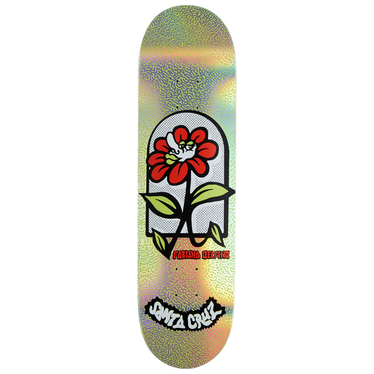 Santa Cruz Delfino Flower Frame FeelBase Pro Skateboard Deck