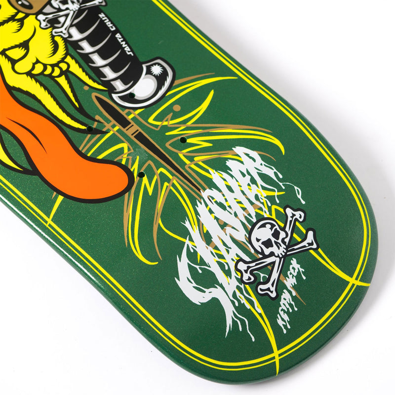 Santa Cruz Meek Pinstripe Slasher Green Pro Skateboard Complete - 9.23