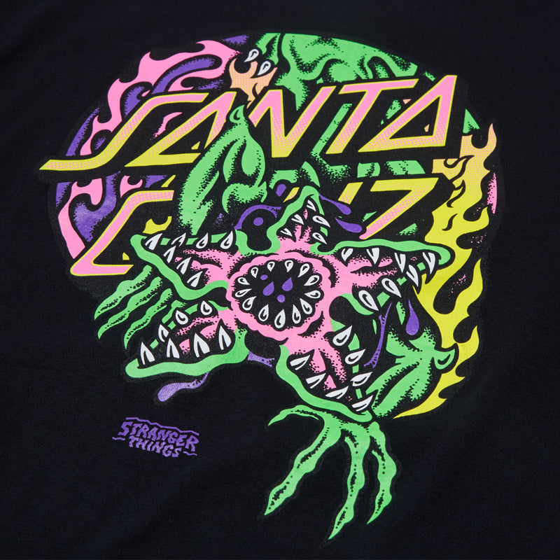 Santa Cruz x Stranger Things Demogorgon Dot T-Shirt - Black