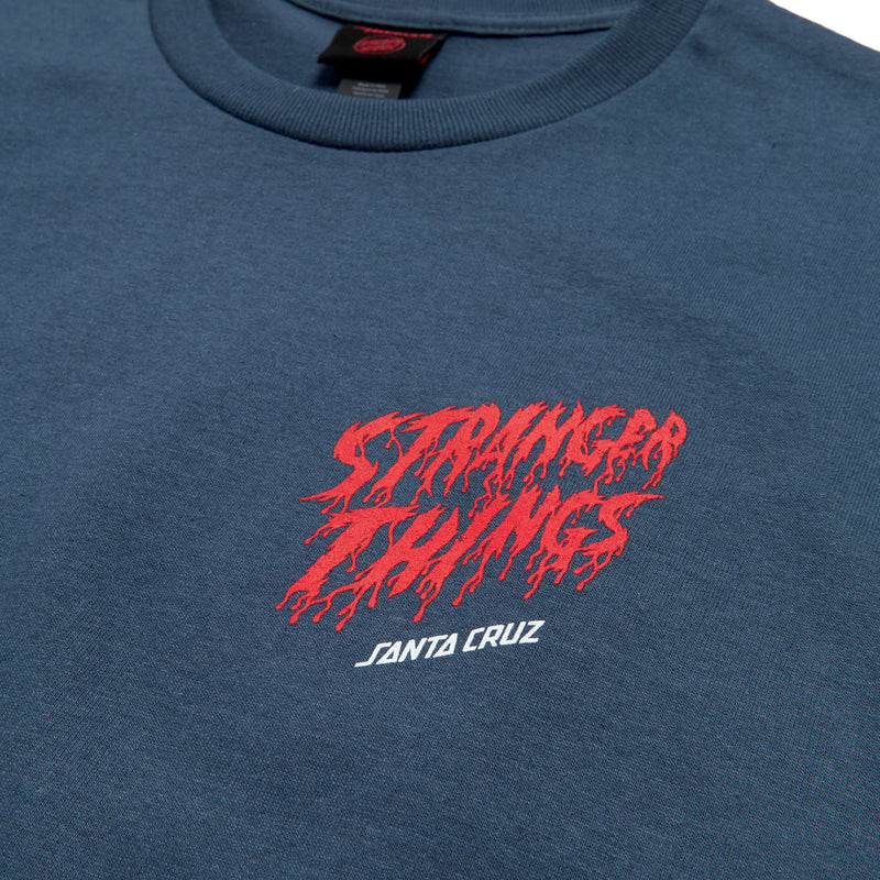 Santa Cruz x Stranger Things Eddie Slasher T-Shirt - Blue Dusk