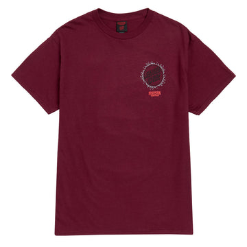 Santa Cruz x Stranger Things Hellfire Pit T-Shirt - Maroon