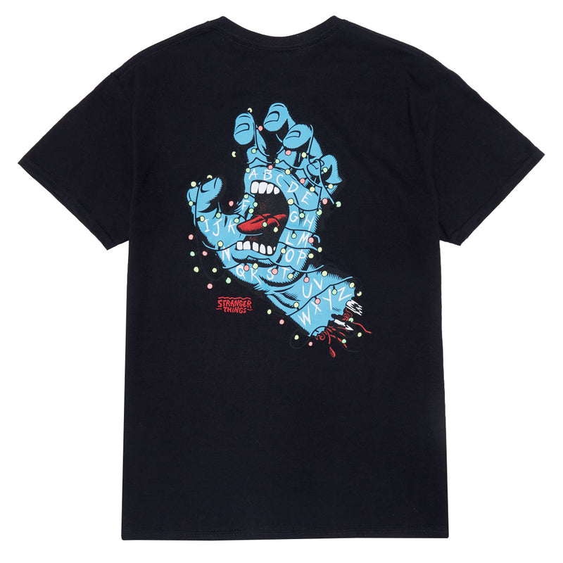 Santa Cruz x Stranger Things Screaming Lights T-Shirt - Black