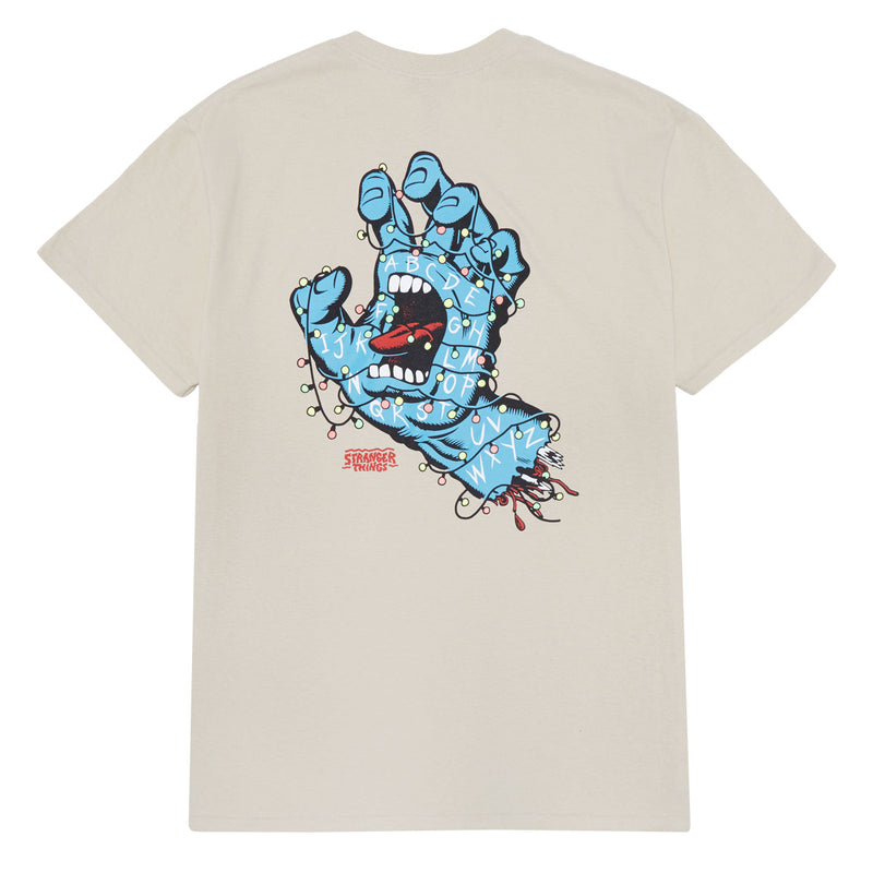 Santa Cruz x Stranger Things Screaming Lights T-Shirt - Sand
