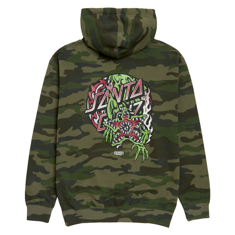 Santa Cruz x Stranger Things Demogorgon Dot Hoodie - Forest Camo