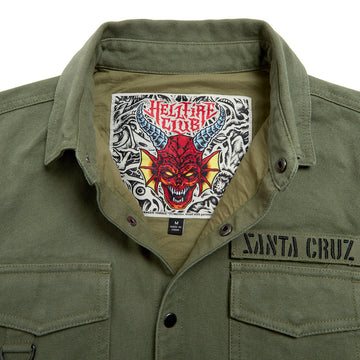 Santa Cruz x Stranger Things Crawl Utility Jacket - Army
