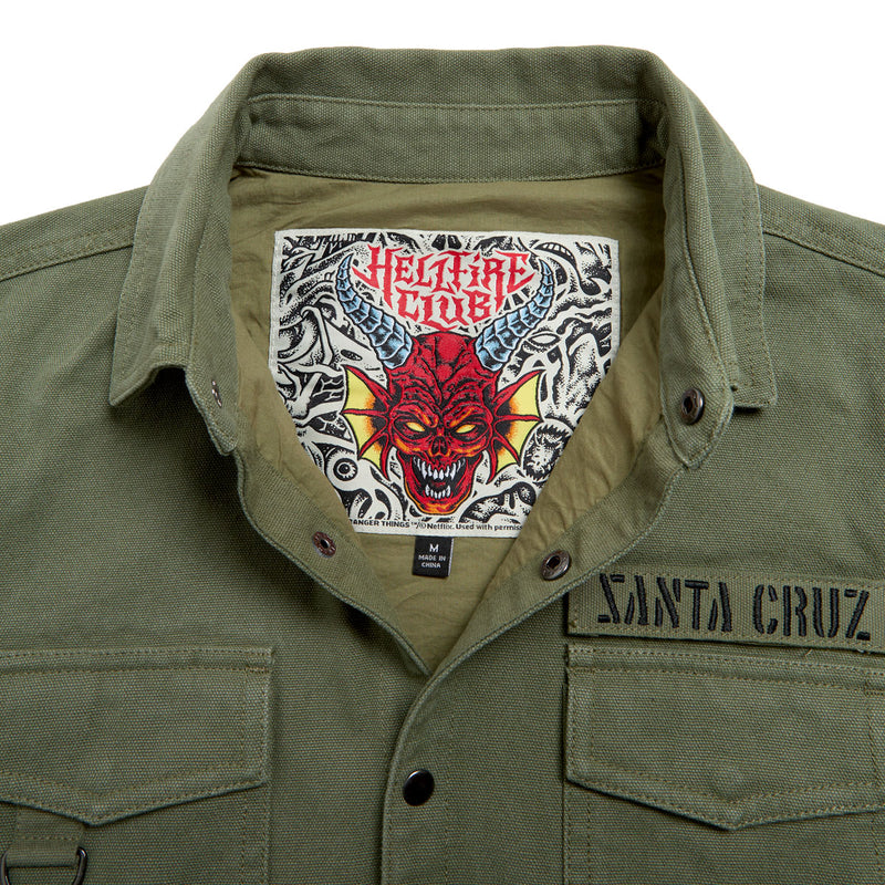 Santa Cruz x Stranger Things Crawl Utility Jacket - Army