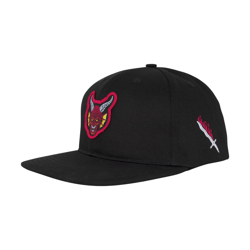 Santa Cruz x Stranger Things Hellfire Club Snapback Hat - Black