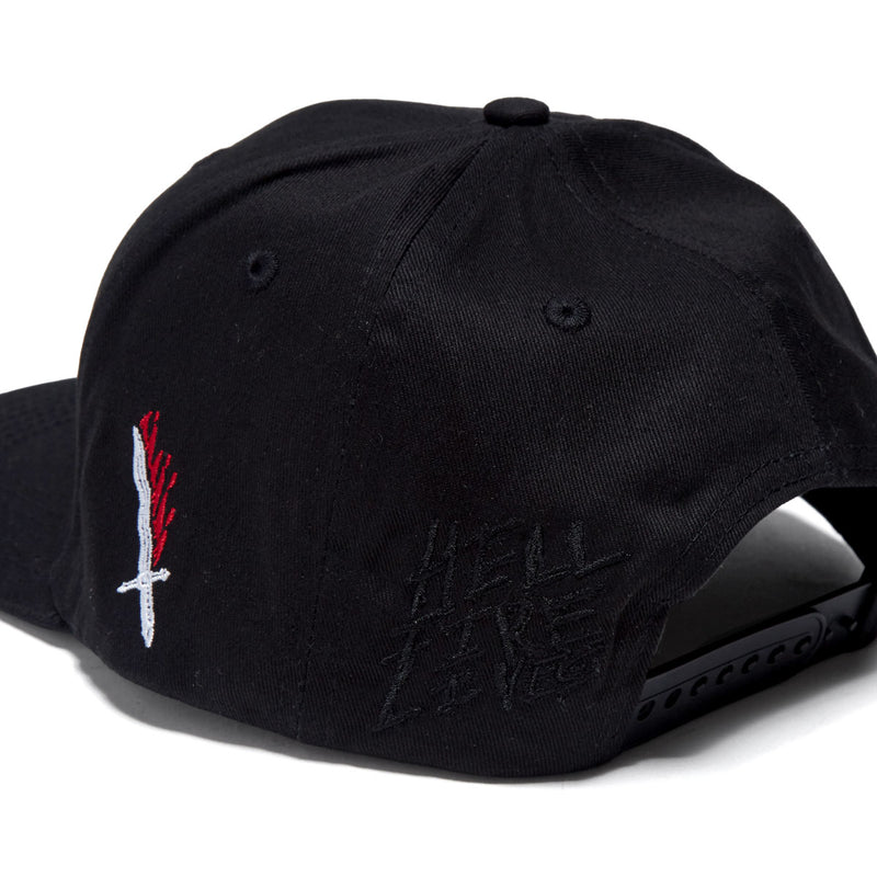 Santa Cruz x Stranger Things Hellfire Club Snapback Hat - Black