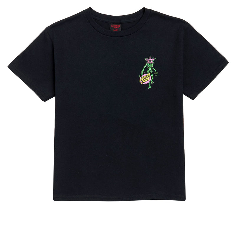 Santa Cruz x Stranger Things Youth Demogorgon Dot T-Shirt - Black