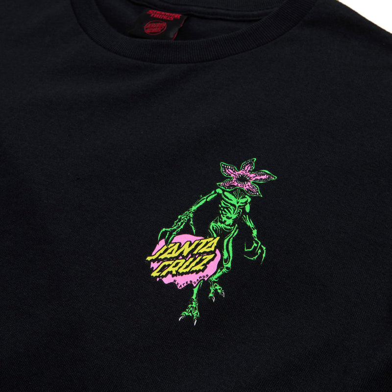 Santa Cruz x Stranger Things Youth Demogorgon Dot T-Shirt - Black