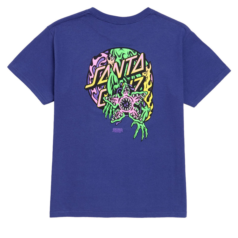 Santa Cruz x Stranger Things Youth Demogorgon Dot T-Shirt - Cobalt