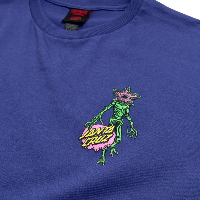 Santa Cruz x Stranger Things Youth Demogorgon Dot T-Shirt - Cobalt