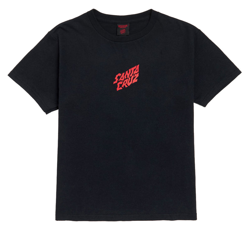 Santa Cruz x Stranger Things Youth Screaming Lights T-Shirt - Black