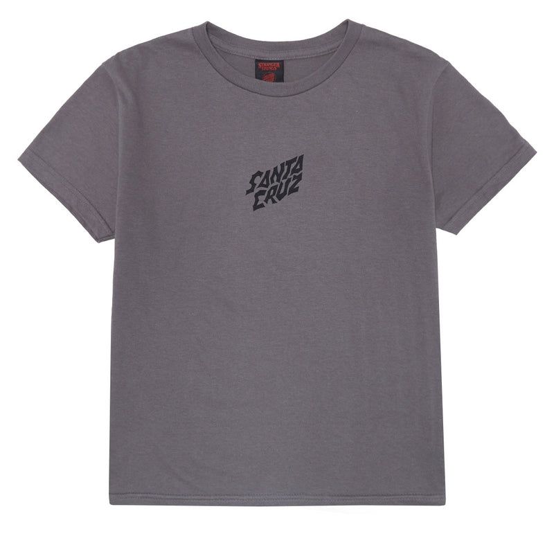 Santa Cruz x Stranger Things Youth Screaming Lights T-Shirt - Charcoal