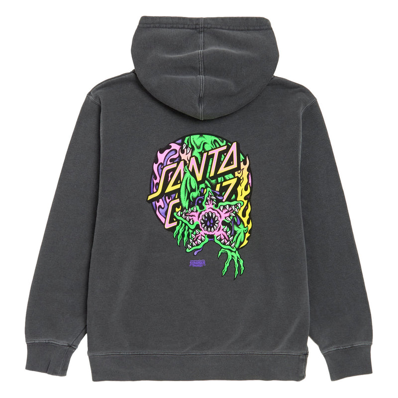 Santa Cruz x Stranger Things Youth Demogorgon Dot Hoodie - Pigment Black