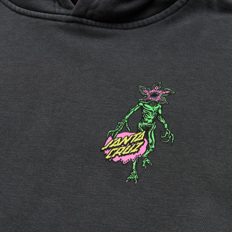 Santa Cruz x Stranger Things Youth Demogorgon Dot Hoodie - Pigment Black