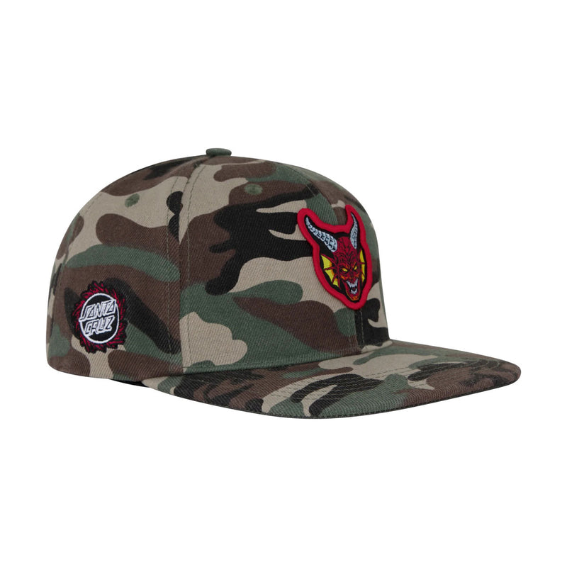 Santa Cruz x Stranger Things Hellfire Club Snapback Hat - Camo