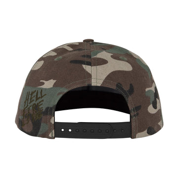 Santa Cruz x Stranger Things Hellfire Club Snapback Hat - Camo