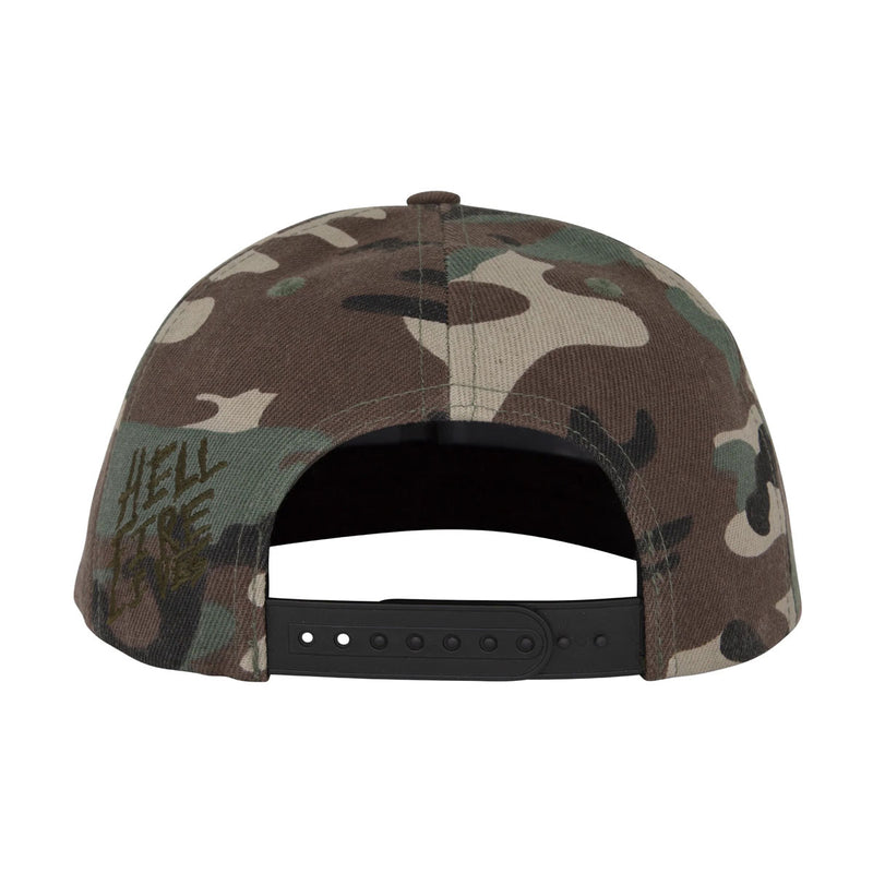 Santa Cruz x Stranger Things Hellfire Club Snapback Hat - Camo