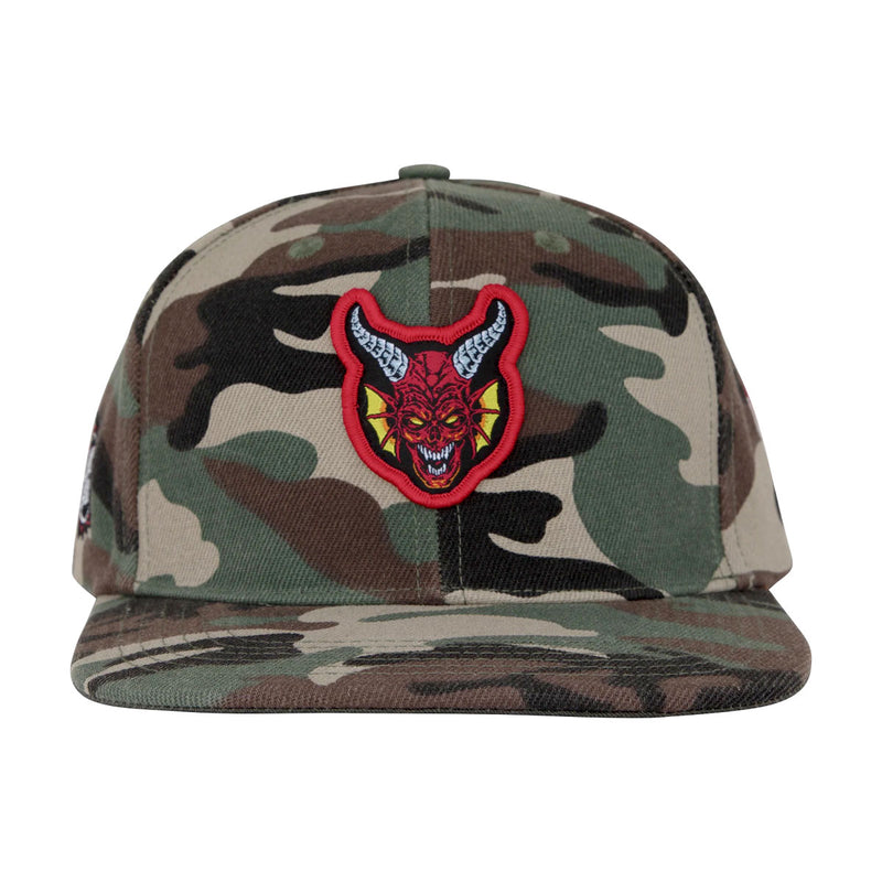 Santa Cruz x Stranger Things Hellfire Club Snapback Hat - Camo