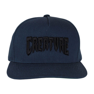 Creature Mono Logo Snapback Hat - Navy