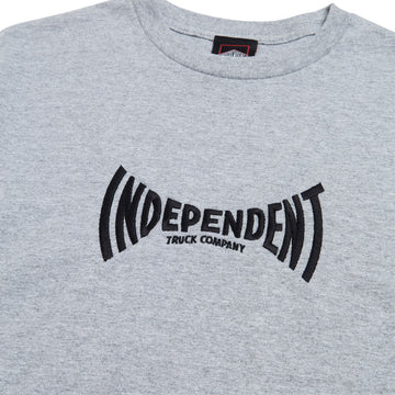 Independent Embroidered Span T-Shirt - Sport Grey