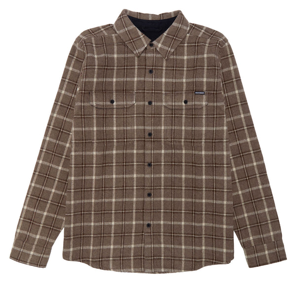 Independent Belmont Long Sleeve Flannel Shirt - Brown/Tan – CCS
