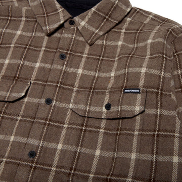 Independent Belmont Long Sleeve Flannel Shirt - Brown/Tan