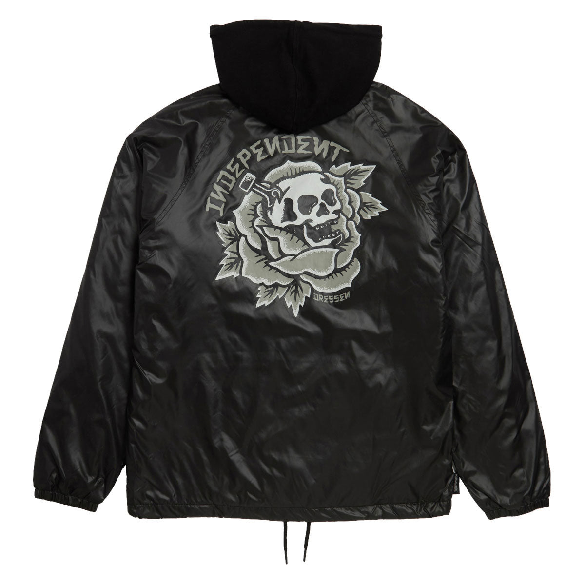 ジャケット・アウター i.hate.eight skeleton shell Independent Dressen Skull Rose Hooded Windbreaker Jacket - Black – CCS