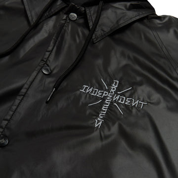 Independent Dressen Skull Rose Hooded Windbreaker Jacket - Black