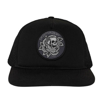 Independent Dressen Skull Rose Snapback Hat - Black