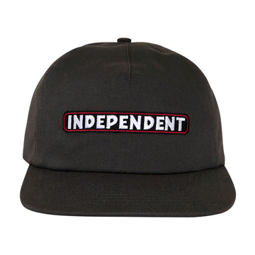 Independent Bar Logo Snapback Hat - Charcoal