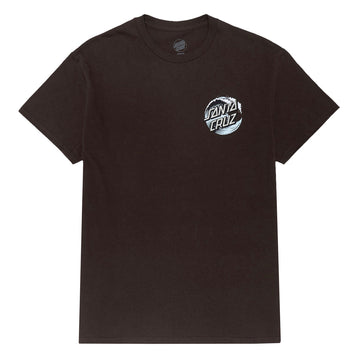 Santa Cruz Wave Dot T-Shirt - Dark Chocolate/Light Blue