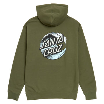Santa Cruz Wave Dot Hoodie - Army/Light Blue