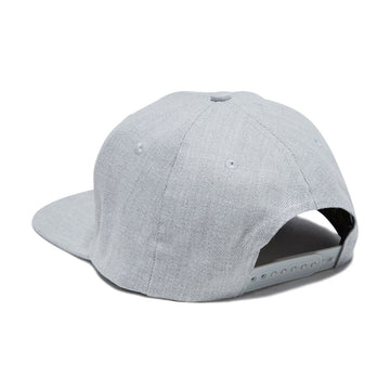 Santa Cruz Cruz Label Snapback Hat - Heather Grey/White/Silver