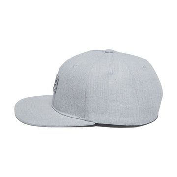 Santa Cruz Cruz Label Snapback Hat - Heather Grey/White/Silver