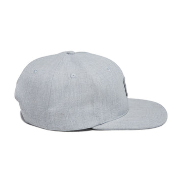 Santa Cruz Cruz Label Snapback Hat - Heather Grey/White/Silver