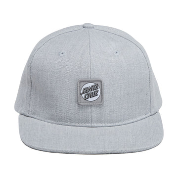 Santa Cruz Cruz Label Snapback Hat - Heather Grey/White/Silver