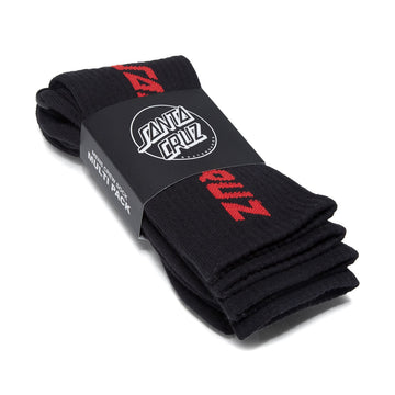 Santa Cruz Solid Strip 2 Pack Of Socks - Black Multi