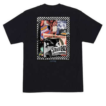 Santa Cruz Ad Collage T-Shirt - Black