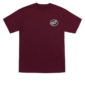 Santa Cruz Collage Oval Dot T-Shirt - Maroon