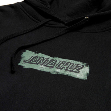 Santa Cruz Cut Strip Front Hoodie - Black