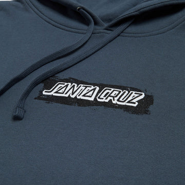 Santa Cruz Cut Strip Front Hoodie - Storm Blue
